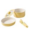Керамический набор посуды Hongchu с антипригарным покрытием и съемной ручкой