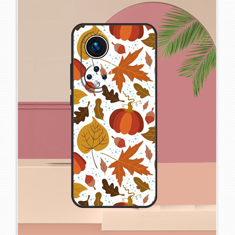Autumn Leaves Fall Halloween Case For Huawei Honor X8 X7 X9 50 70 P20 P40 Lite P30 P50 Pro Nova 5T P Smart 2021 Cover