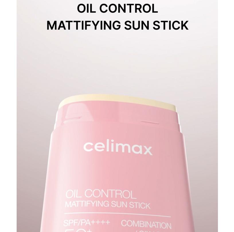 CELIMAX Матирующий солнцезащитный стик для контроля жирности SPF50+ PA++++ 19г