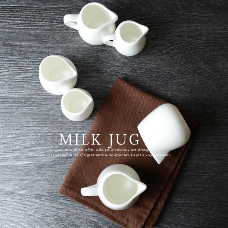 White Mini Milk Jug Cafe Barista Espresso Coffee Maker Accessories Cappuccino Coffeeware Afternoon Tea Pitcher Cup Wholesale