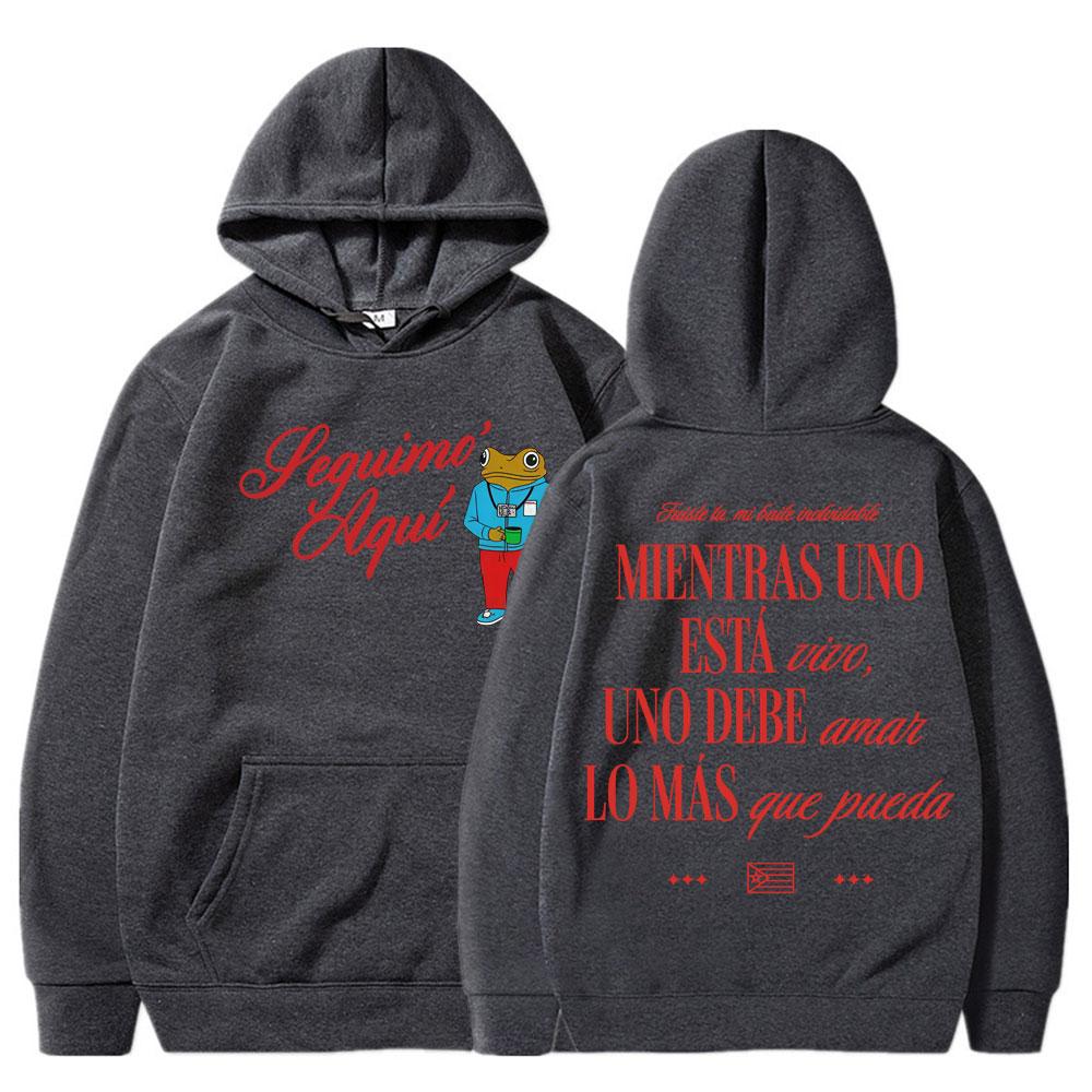 Rapper BAD BUNNY Music Album Hoodies Fashion Music Unisex Sweatshirt Fleece Oversized Casual Pullovers Streetwear Fans Gifts