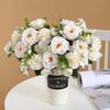 Simulation  Flower  Bouquet Romantic Round Rose Artificial Bouquet Wedding Home Living Room Interior Decoration Photo Props