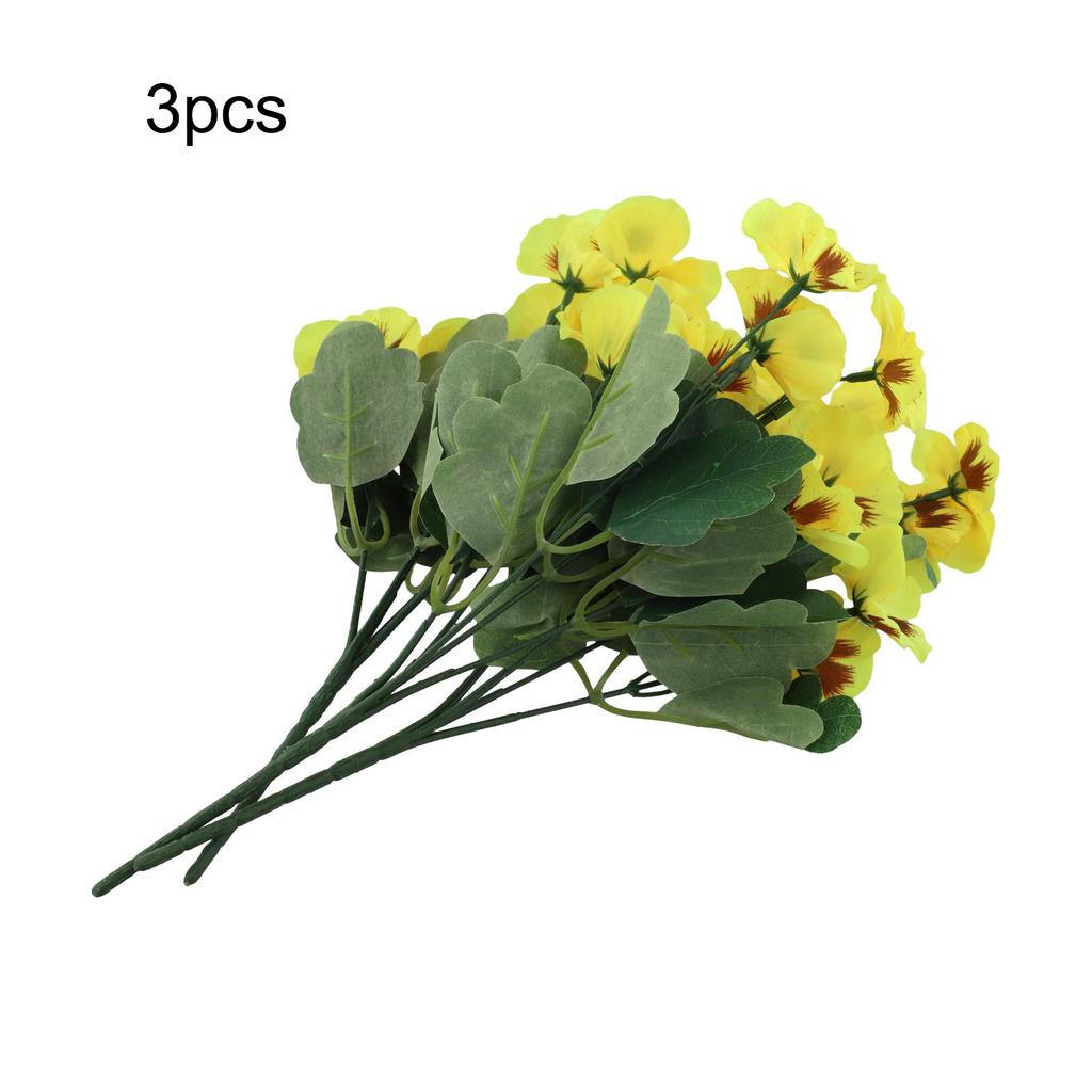 Artificial Pansies Indoor Outdoor Decor UV-Resistant Flowers Versatile Use
