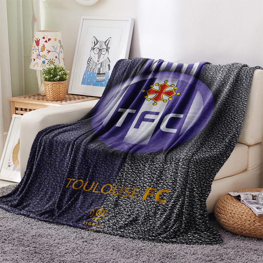 Toulouse Football Club  Print Flannel Blanket, High quality Comfortable for All Seasons, Home Decor, Warmth and Comfort