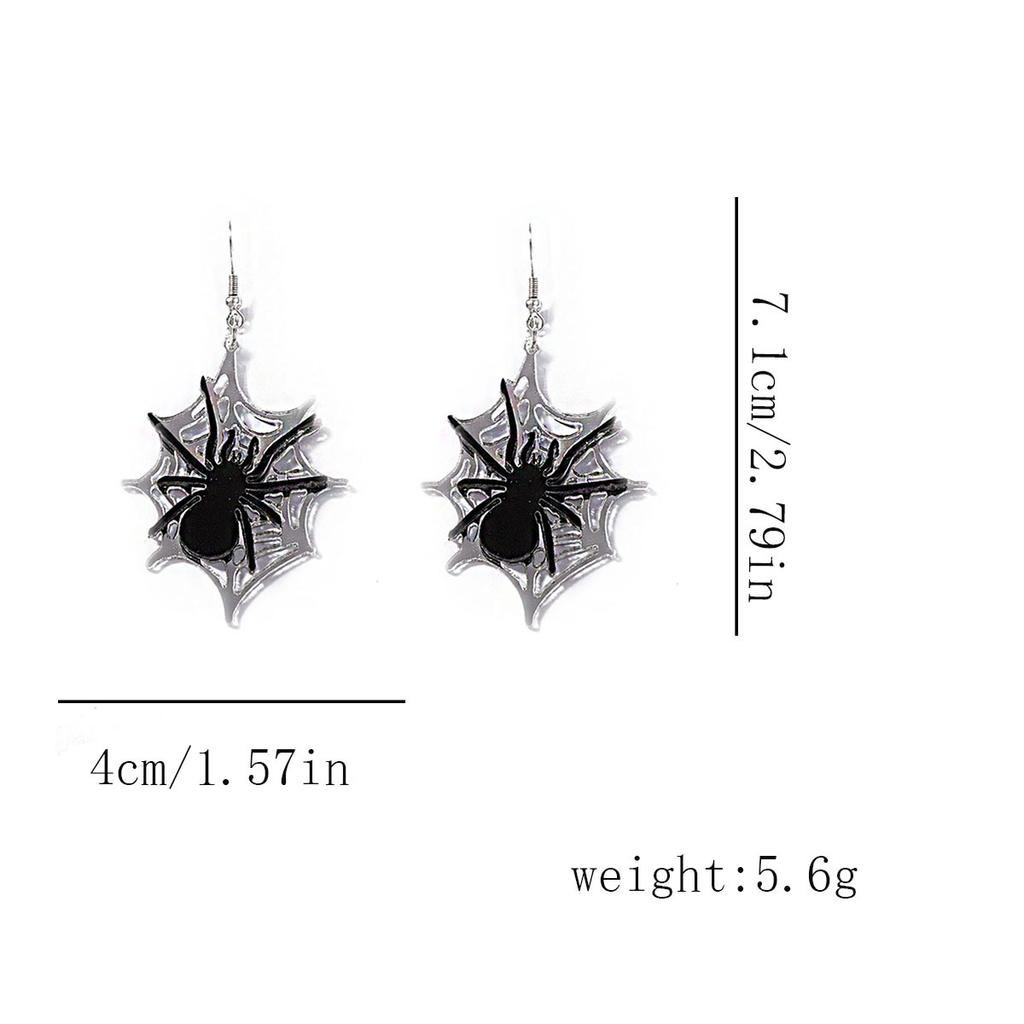 Темные и уникальные акриловые серьги-пауки в готическом стиле, забавные и универсальные для женщин