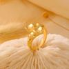 Wind Irregular Karst Opening Ring 18K Plated Real Gold Personalized Special-Shaped Copper Index Finger Ring