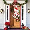 Christmas Door Cover Decoration Front Colorful Print Christmas Door Backdrop Door Decor Holiday Festive Xmas