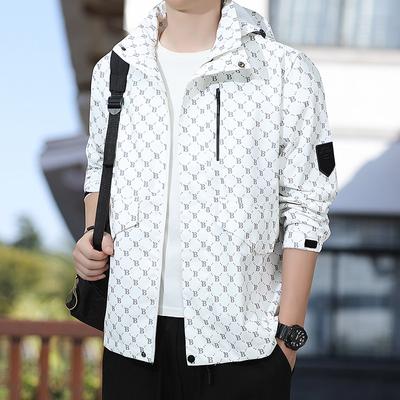 Модная мужская куртка с капюшоном, весна и осень, новая красивая трендовая одежда, повседневная куртка