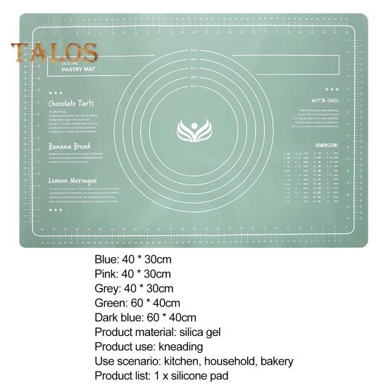 Нескользящий многофункциональный коврик для замешивания теста с весами, прочный силиконовый кухонный коврик для замешивания теста для хлебобулочных изделий