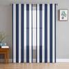 Striped Navy Blue Geometric Sheer Curtains for Living Room Decoration Window Curtains for Kitchen Tulle Voile Organza Curtains