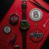 AVI-8 Dambuster Gibson Dual Time Chronograph Airfix Edition Hazard Red Dial Quartz AV-4107-04 Мужские часы