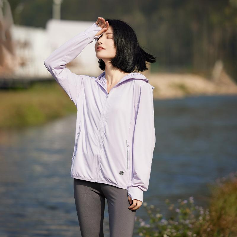 Одежда от солнца из ледяного шелка Женская одежда из оригинальной пряжи 'облако' С ощущением льда UPF50+ одежда от солнца Защита от УФ-лучей Съемный козырек Одежда для кожи