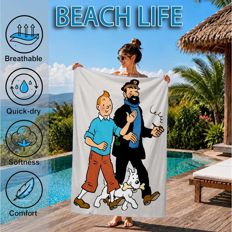Adventure In The City Beach Towel, Microfiber Beach Towel, Perfect For Pool, Beach, Travel, Home Decor Beach Party Fan gifts