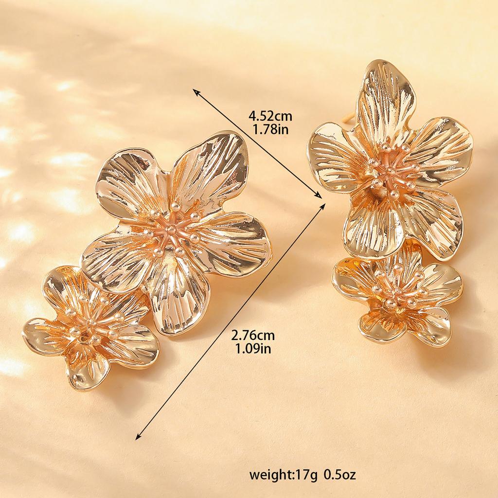 Accessories Circle Hollow Fan Circle Metal Earrings Women'S French Retro Elegant Niche Premium