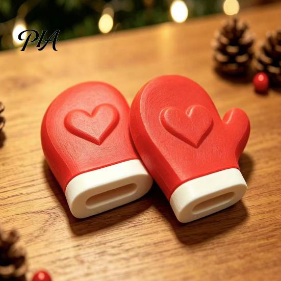 Holiday Desktop Decorations Christmas Theme Ornaments, Santa Hats/Boots/Gloves Decorative PLA Figures, Atmosphere Tabletop Ornaments 3D Printed Crafts