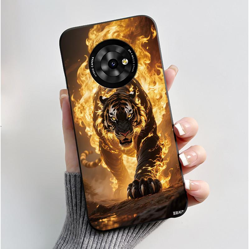 Чехол для телефона TCL Suixuetang M1 / OneTouch T615N Роскошный Дракон Милый Крутой Мальчики Девочки Мягкий Силикон Задняя Крышка Черный Корпус
