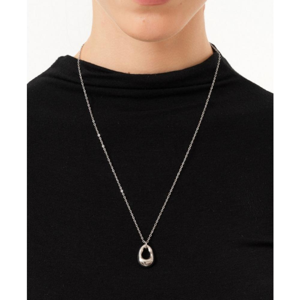 Oval Long-Chain Surgical Steel Necklace