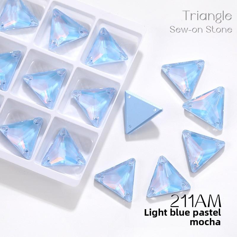 Crystal 3D Colorful Glitter Rhinestone Triangles for DIY Shoes Ornaments