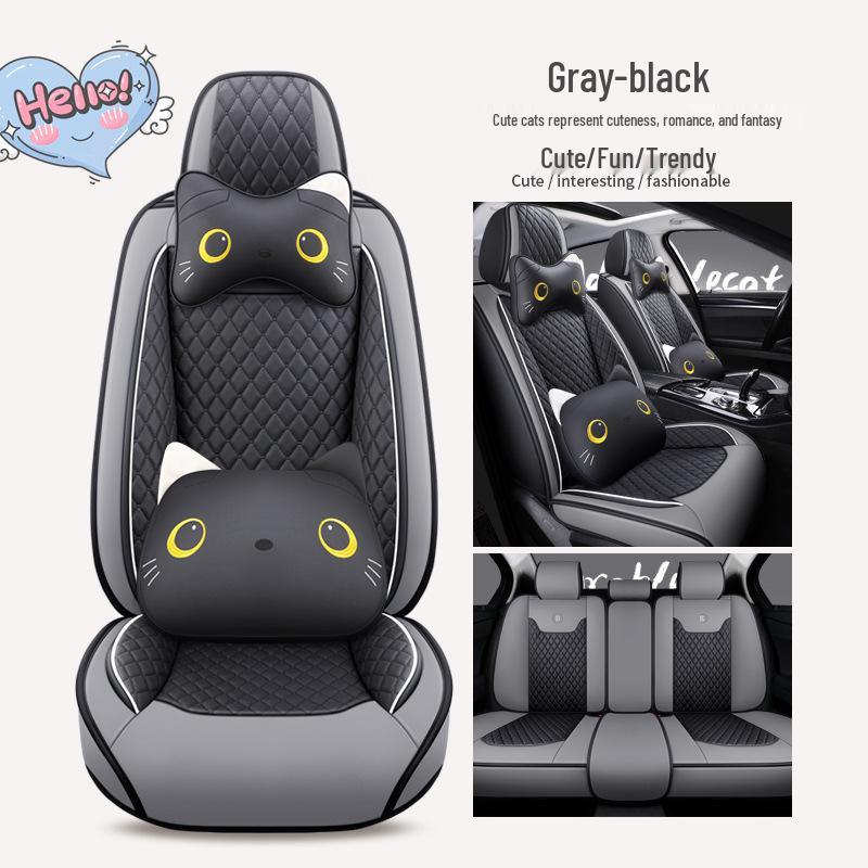 Cartoon Full Coverage Car Seat Cushion for All Seasons - Universal Fit