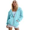 Womens Zip Up Hoodies Oversized Sweatshirts Fall Fashion Outfits Casual Jackets