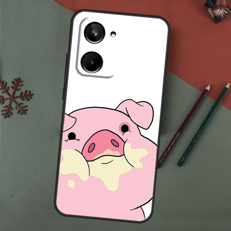 Милый РОЗОВЫЙ Kawai Чехол-поросенок Для Realme C67 C51 C75 C63 C61 C65 C55 C53 C35 C71 11 12 13 14 Pro Plus GT6 GT7 15 Pro