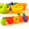 56pcs Educational Toy Set,Fruit & Vegetable Sorting And Counting, Colorful Food Pieces, Fine Motor Skills Development, With Tongs & Silicone Cups,