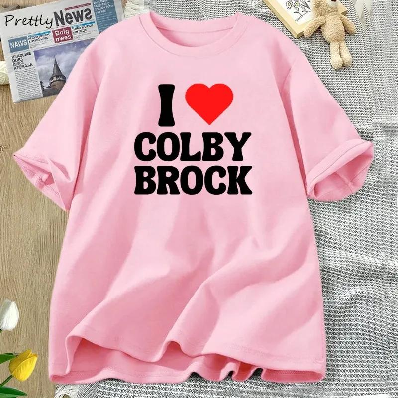 Мужские футболки I Love Herat Colby Brock Sam Colby, хлопковая мужская футболка с короткими рукавами, повседневная эстетичная одежда 90-х, рубашка в стиле бебидолл