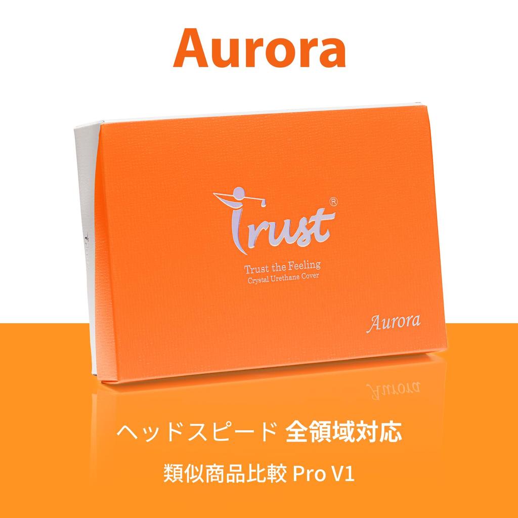 Мяч для гольфа Trust Aurora Crystal Urethane Reactive Core, 4 дюжины, Aurora Orange — уникальный, привлекательный, летящий, прямой, останавливающий, с чехлом, из 3 частей (Тур