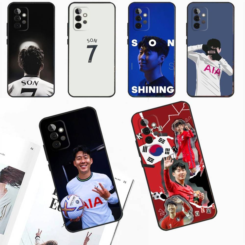Korea Son H-Heung-mins Football Phone Case For Samsung Galaxy A13,A21s,A22,A31,A32,A52,A53,A71,A80,A91 Soft Black Phone Cover