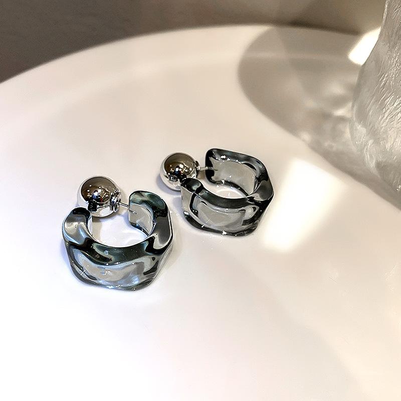 1 пара подарочных обручей, новые геометрические акриловые серьги C-образной формы, прозрачные женские ювелирные изделия, подвесные подвески для путешествий