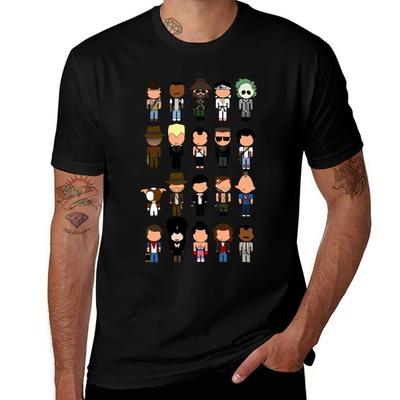 1980s Classic Movie Icons Vectoreds Tshirt Plus Size Simple Casual Top