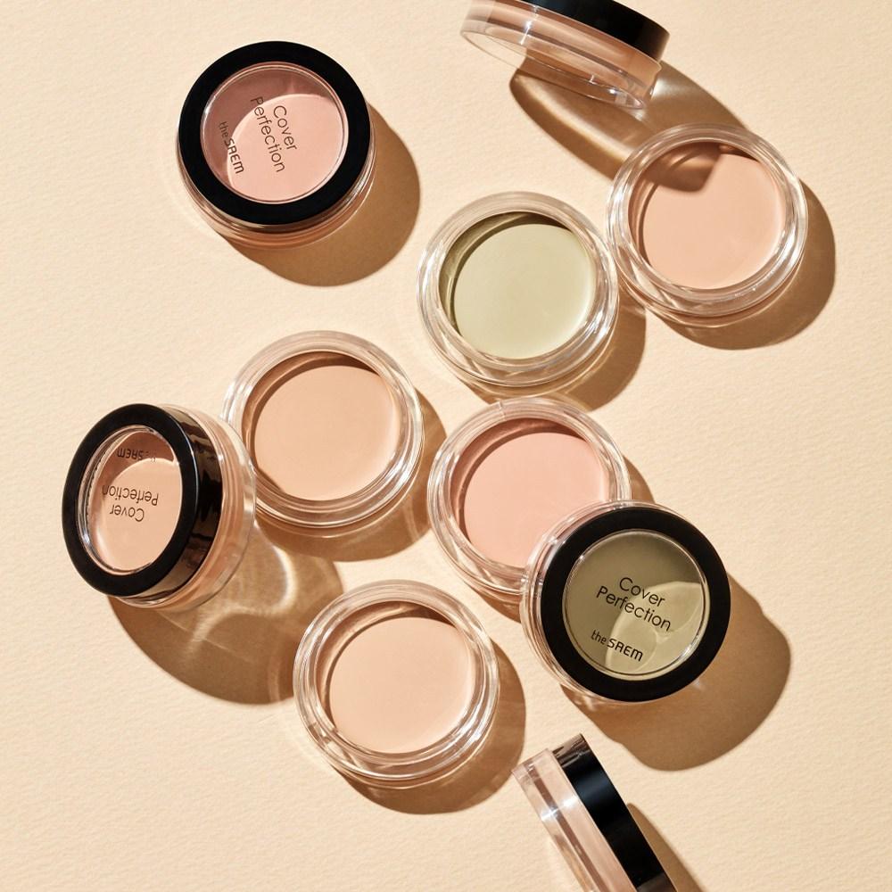 The Saem Консилер Cover Perfection Pot, Зелено-бежевый, 6 шт.