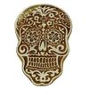 Wooden Printing Block Scrapbook Stamp Skull Textile Printing Block Stamp