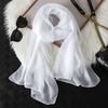 Fashion Chiffon Soft Solid Scarf Shawl Fashion Decorate Scarves Breathable Sun Protection Elegant Lady Versatile Bandana