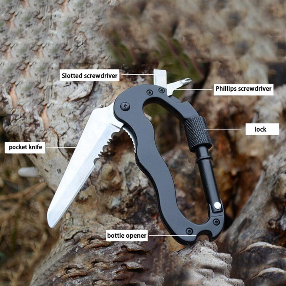 Wine Opener Pocket Cross Screwdriver Mountaineering Buckle Bottle Opener Fast Hanging Buckle