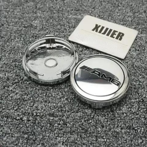 Car Sticker For Mercedes Benz 4pcs 60MM Car Wheel Center Hub Caps Cover decorate Accessories For MERCEDES BENZ AMG W204 W126 W20