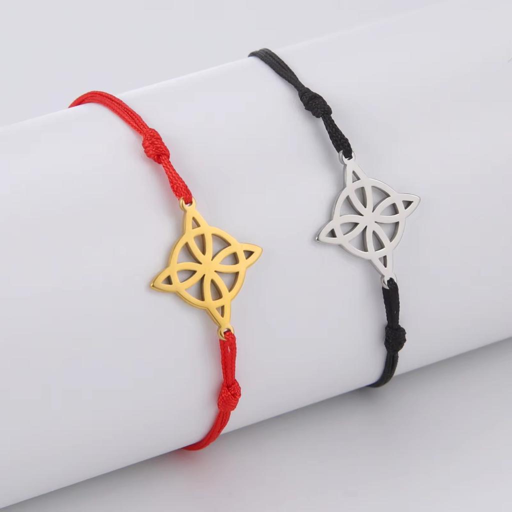 Retro Stainless Steel Personality Witch Knot Dog Paw Bracelet