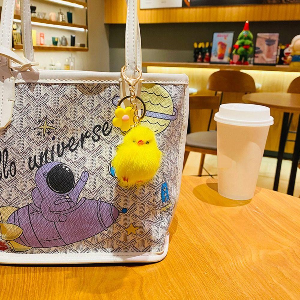 Креативный плюшевый брелок для ключей в виде цыпленка, кавайные украшения для сумки, прочный мультяшный плюшевый брелок, День рождения