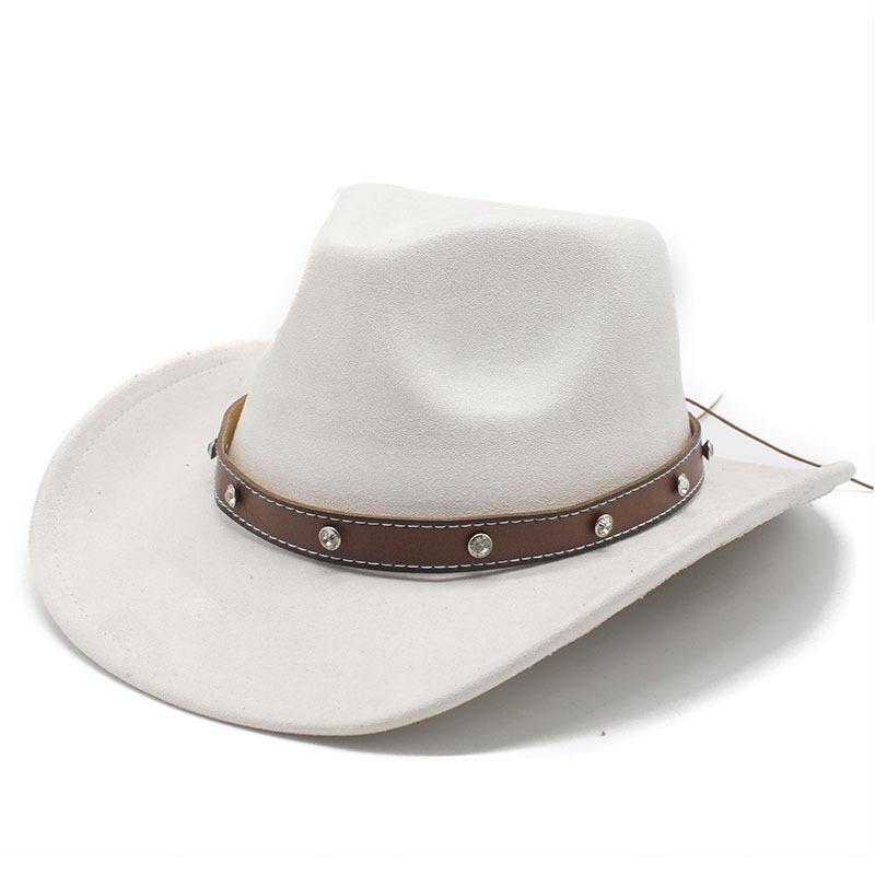 Замшевая перевернутая ковбойская шляпа Мужские и женские шляпы Мужские и женские этнические шляпы с загнутыми полями Шляпы в стиле французского джаза