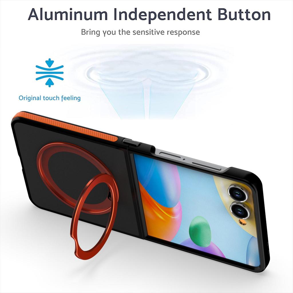 Ультратонкий чехол-подставка с магнитом для Samsung Galaxy Z Flip7 - Совместим с беспроводной зарядкой