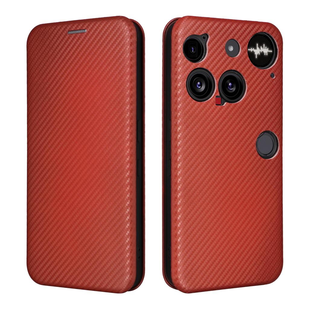 Ни за что Телефон (3) Чехол 5G Текстура углеродного волокна Ударопрочный Чехол для телефона из ПУ кожи