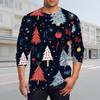 Men's T Shirt O-Neck Clothing Apparel Outdoor Long Sleeve Print Fashion Designer Vintage