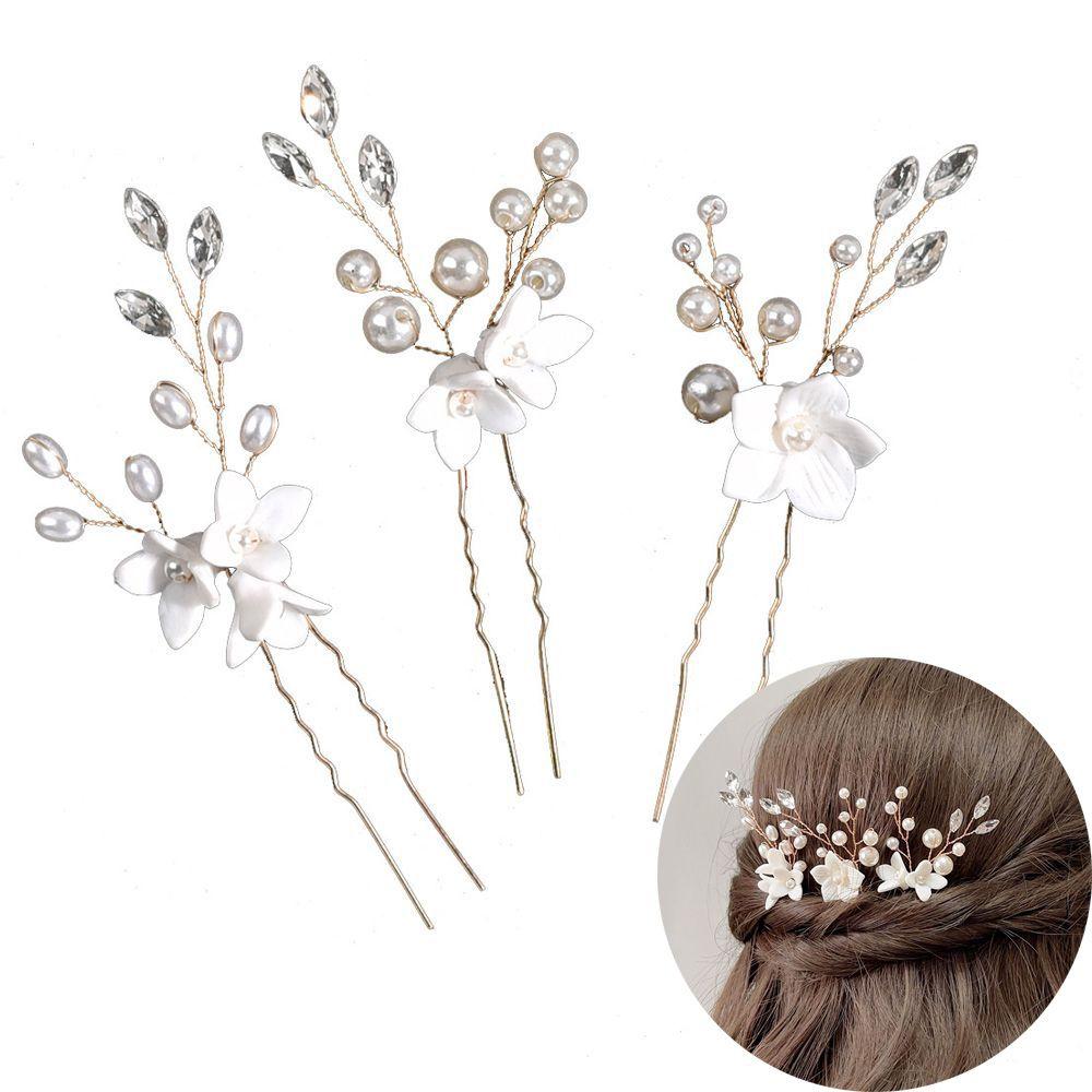 Wedding Rhinestone Handmade Decoration Crystal Headband Tiara Jewelry Hair Pins Bridal Hairpin