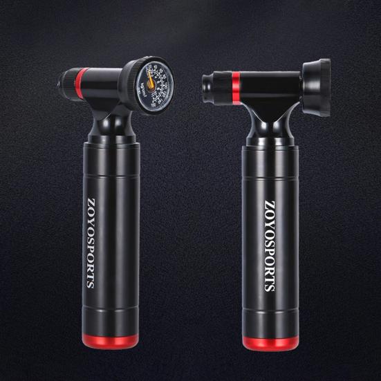 CO2 Bike Tire Inflator with Pressure Gauge 160PSI High Pressure Aluminum Alloy Portable MTB Road Mountain Bicycle CO2 Air Pump