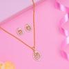 Estele Fashion and Trendy Gold Plated Zircon Necklace Set for Women/Girls