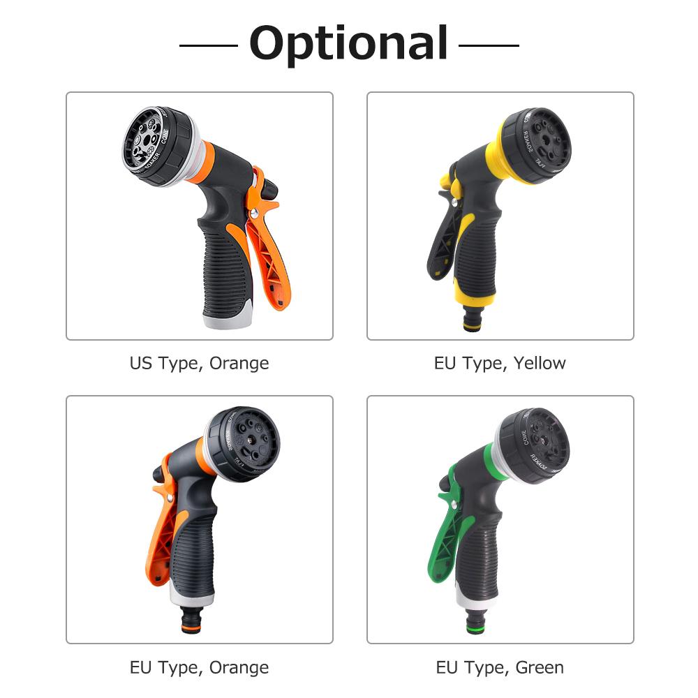 Насадка для садового шланга, 8 режимов распыления, мойка высокого давления, струя/вентилятор/полоскание/туман, ручной распылитель
