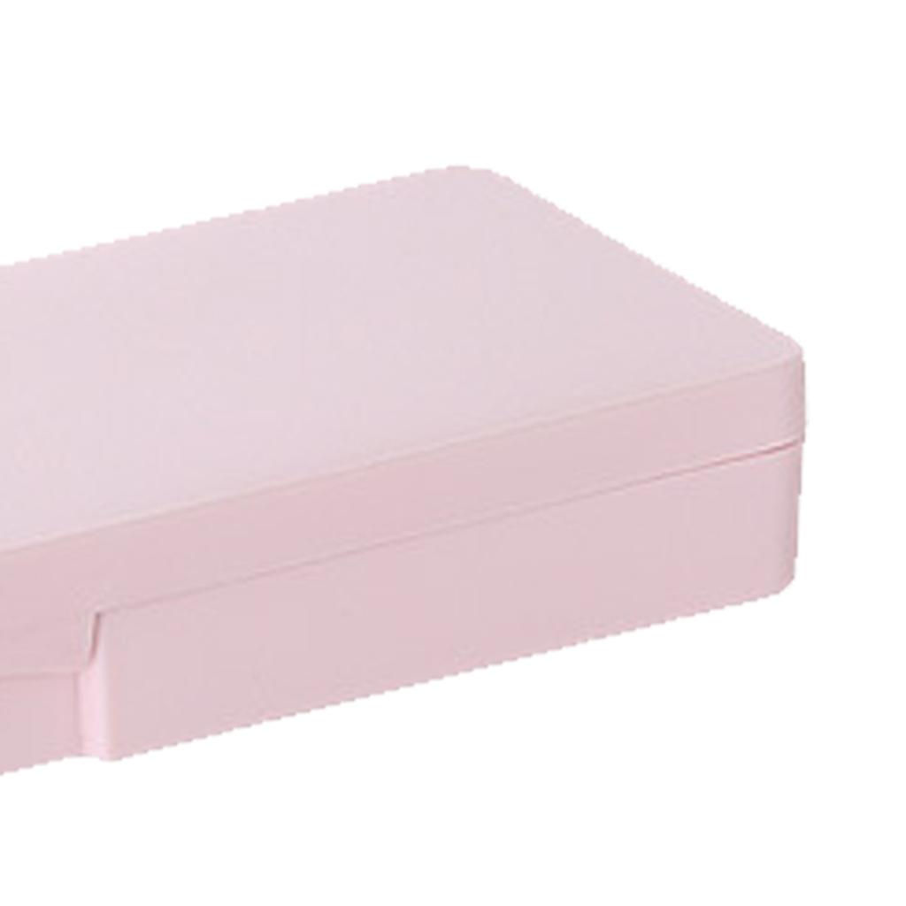 Пластиковый пенал на кнопке Легкий Портативный Простой дизайн Пенал для студентов Канцелярские товары Светло-розовый