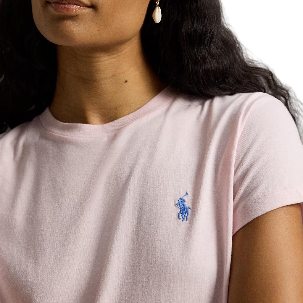Polo Ralph Lauren Однотонная классическая хлопковая футболка с круглым вырезом Женские топы 211B14605-014