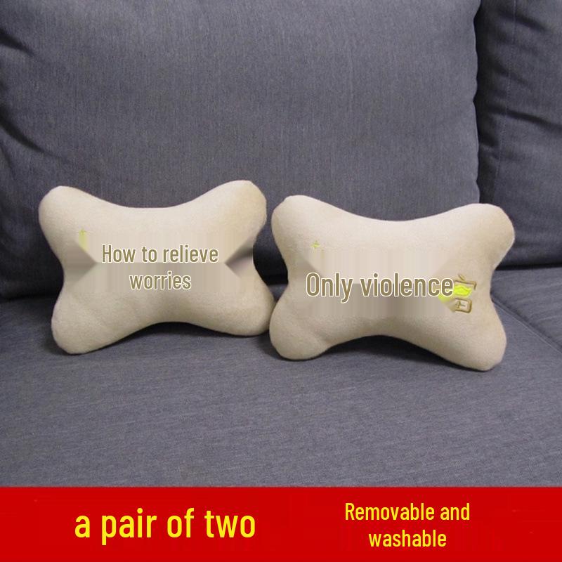 Car Neck and Lumbar Support Pillow Set – Cute Cartoon Design