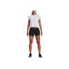 Under Armour Logo Print Embroidered Elastic Waist Casual Shorts Women Shorts Black 1373041-001